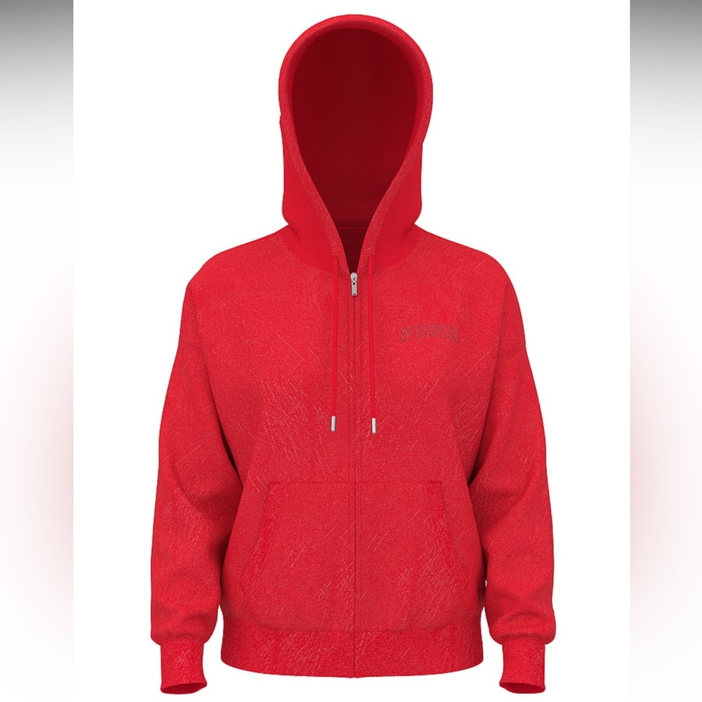 PINK Victoria's Secret Campus Fleece Full-Zip Hoodie